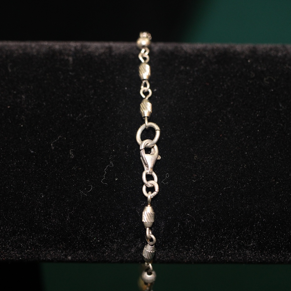 Sterling Silver 925 Sphere & Patterned Bracelet - image 4